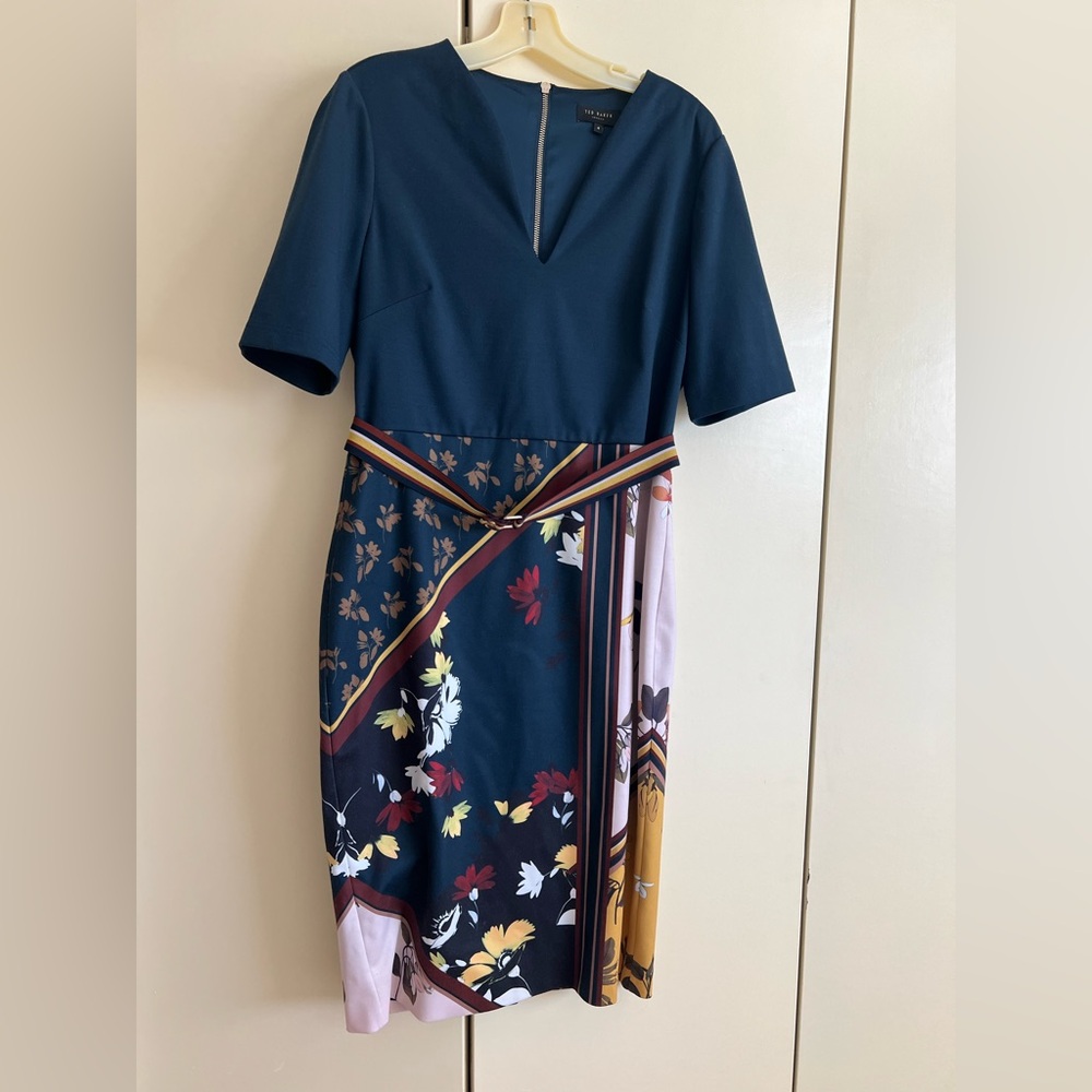 Ted Baker Multicolor Floral Long Sleeve Dress